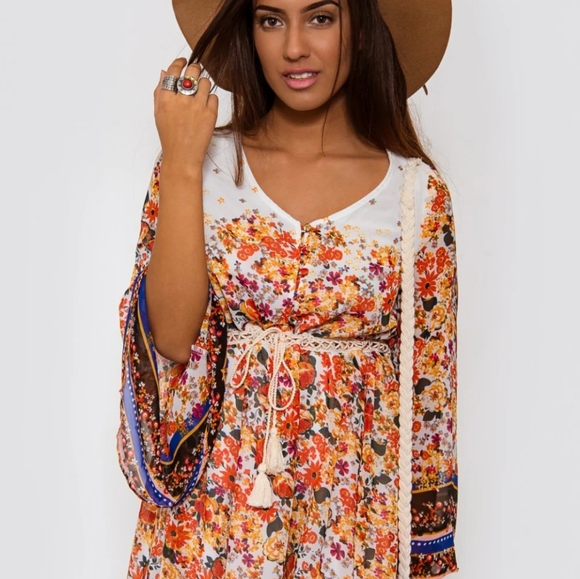 Parsian Collection | Coachella Floral Boho Dress - Picture 12 of 12